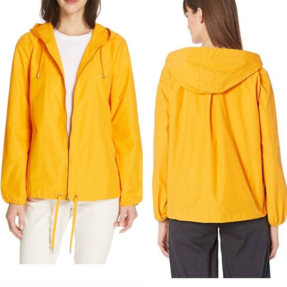 Eileen Fisher Jackets & Blazers - Eileen Fisher Yellow Jacket Windbreaker Size Small Hooded Full Zip
